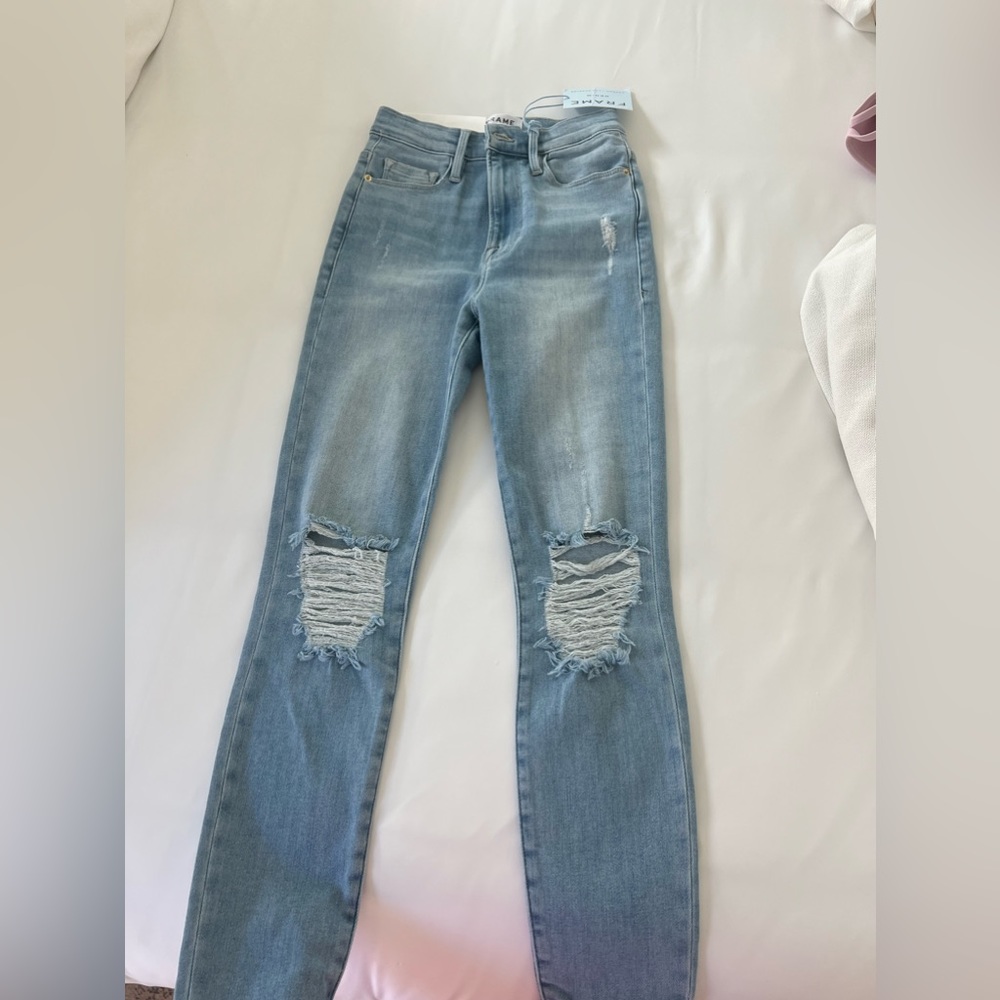 Frame high rise jeans